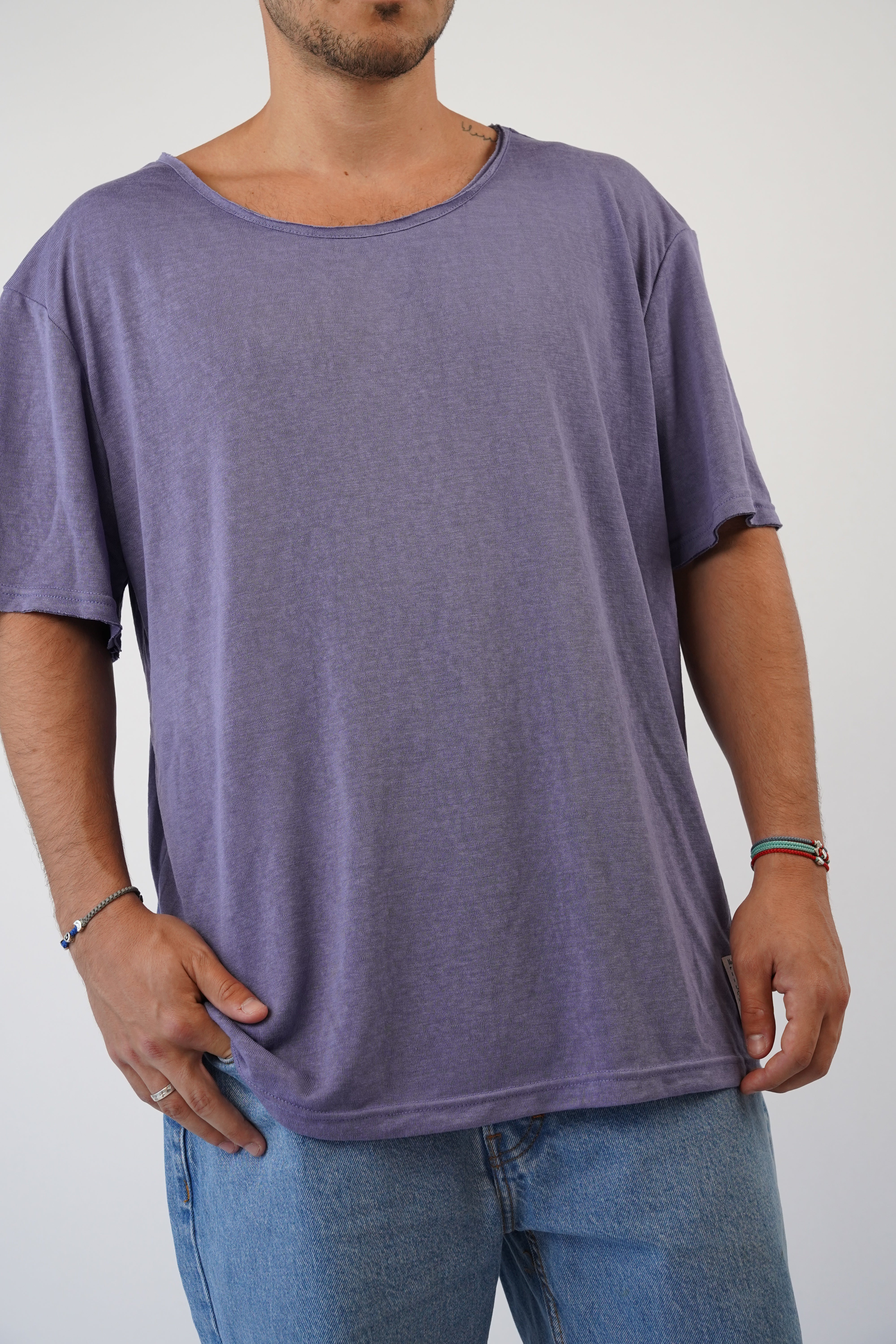 LINEN TEE - PURPLE
