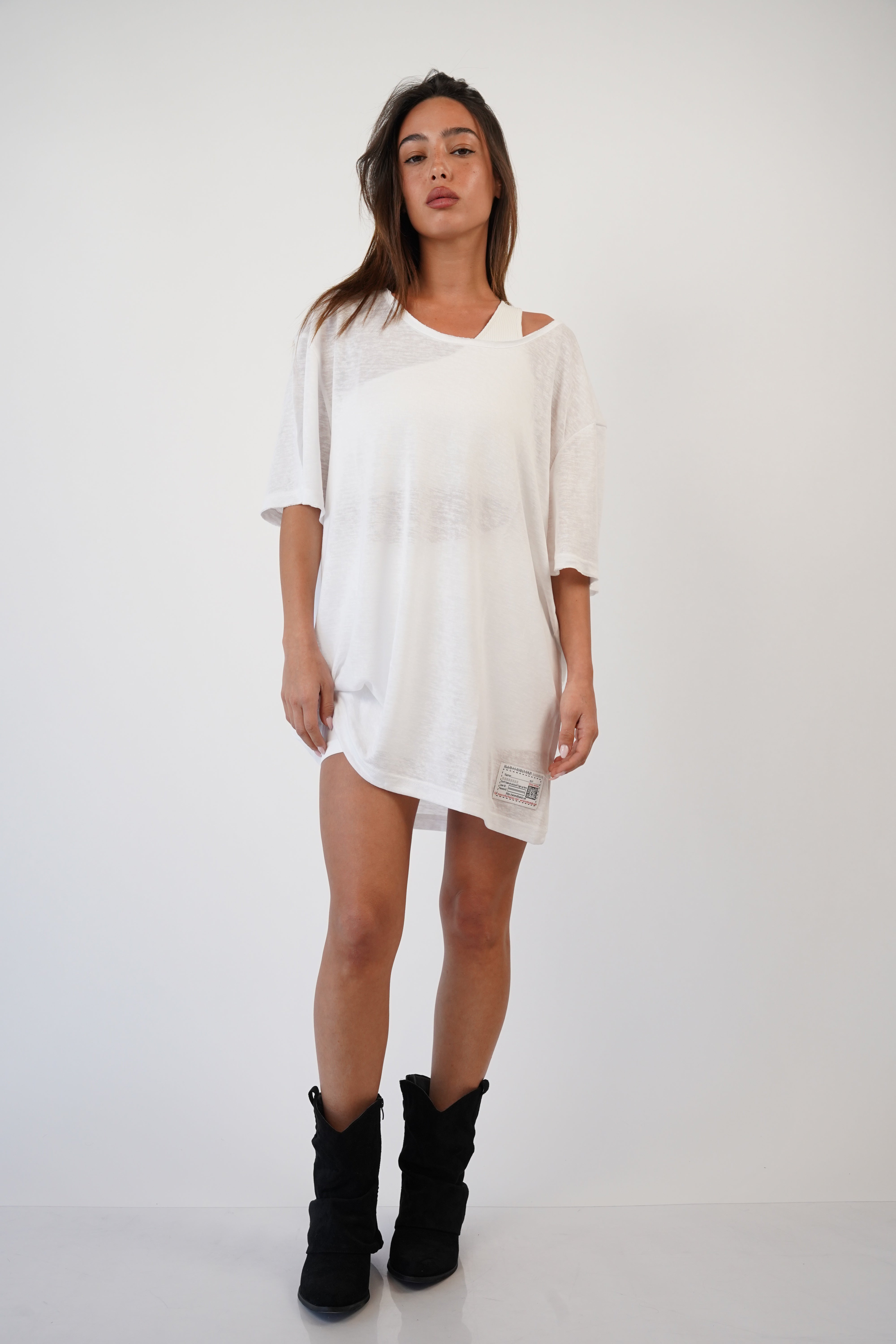 LINEN TEE - WHITE