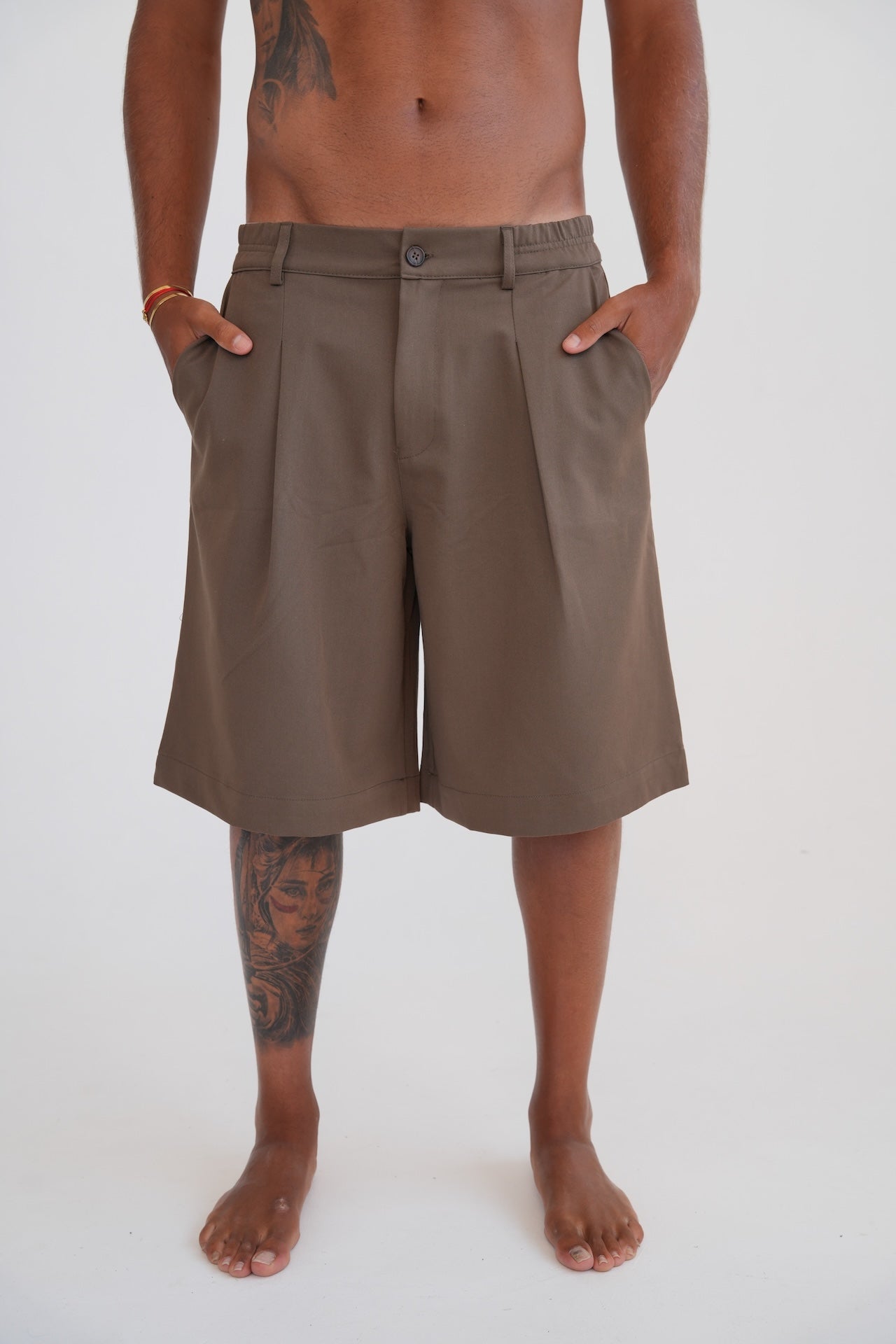 SUIT SHORTS - BROWN