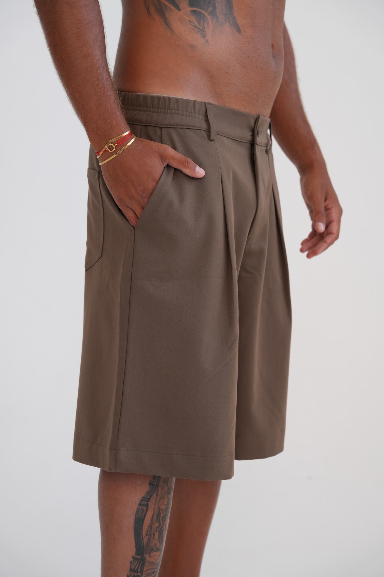 SUIT SHORTS - BROWN
