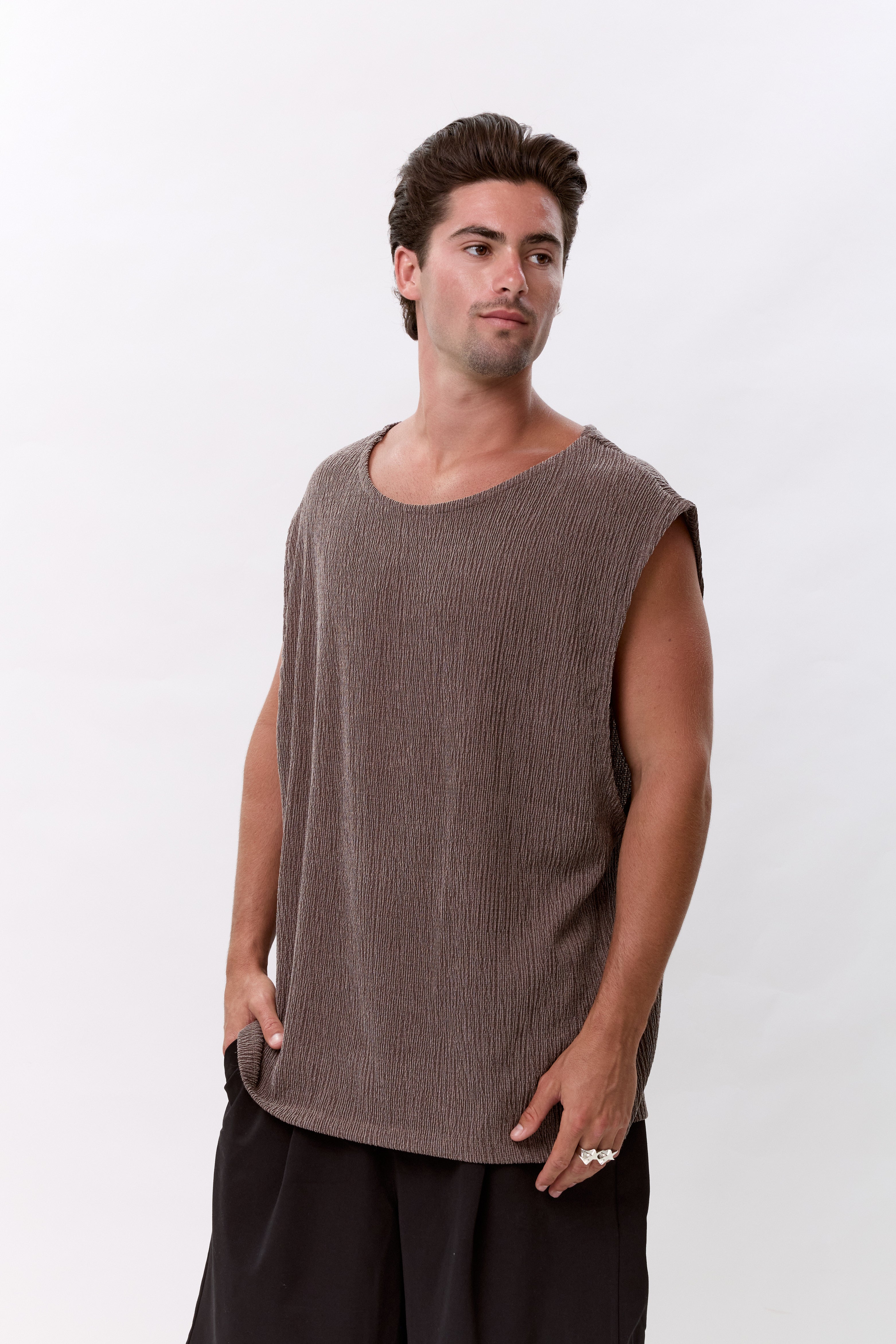 TANK TOP - BROWN