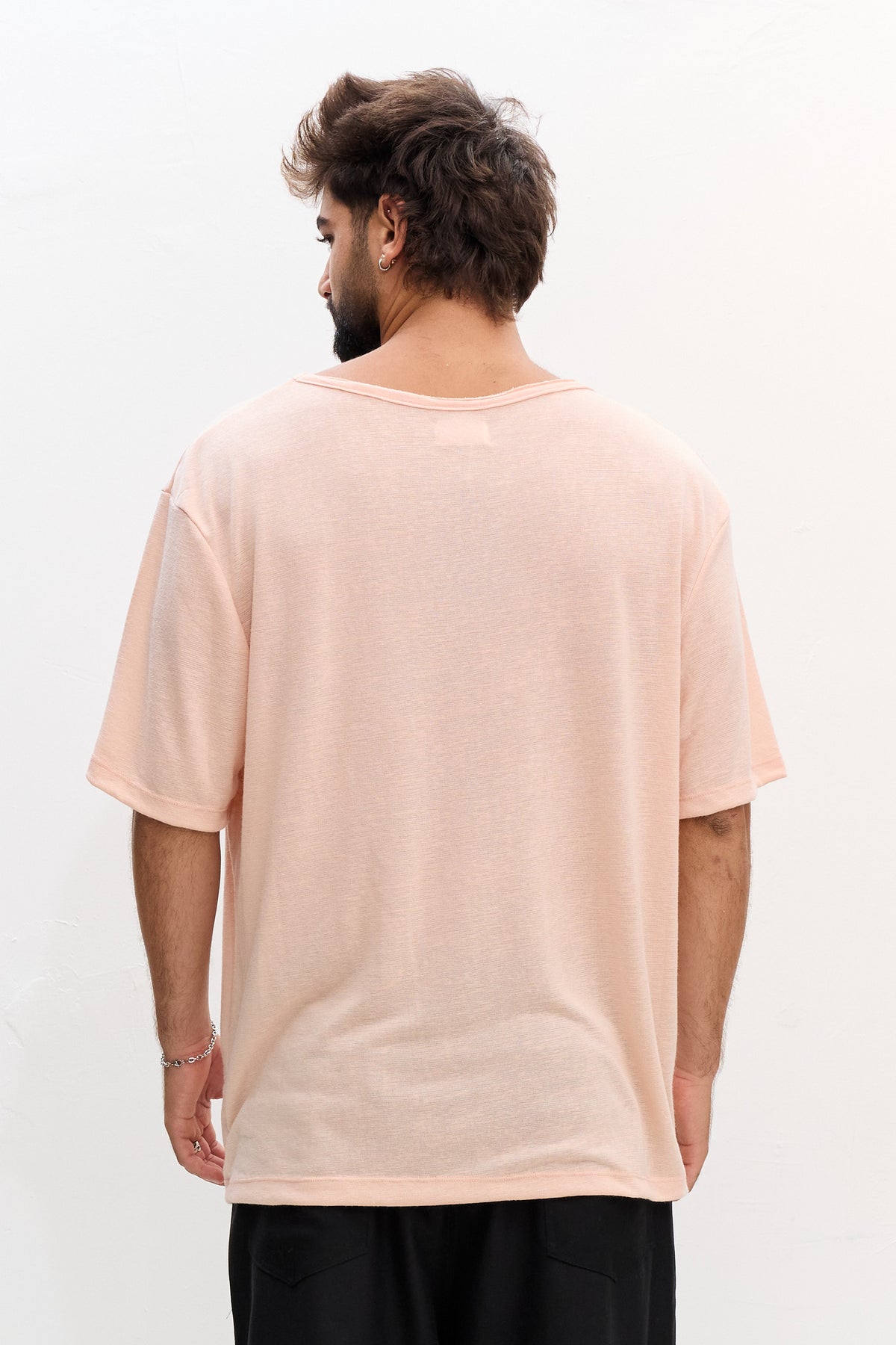 LINEN TEE - BABY PINK