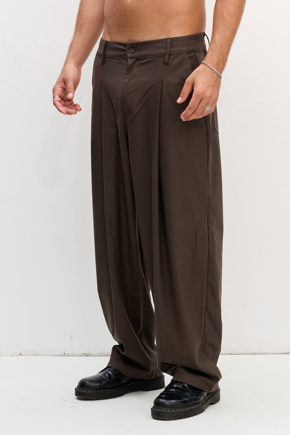 SUIT PANTS - BROWN