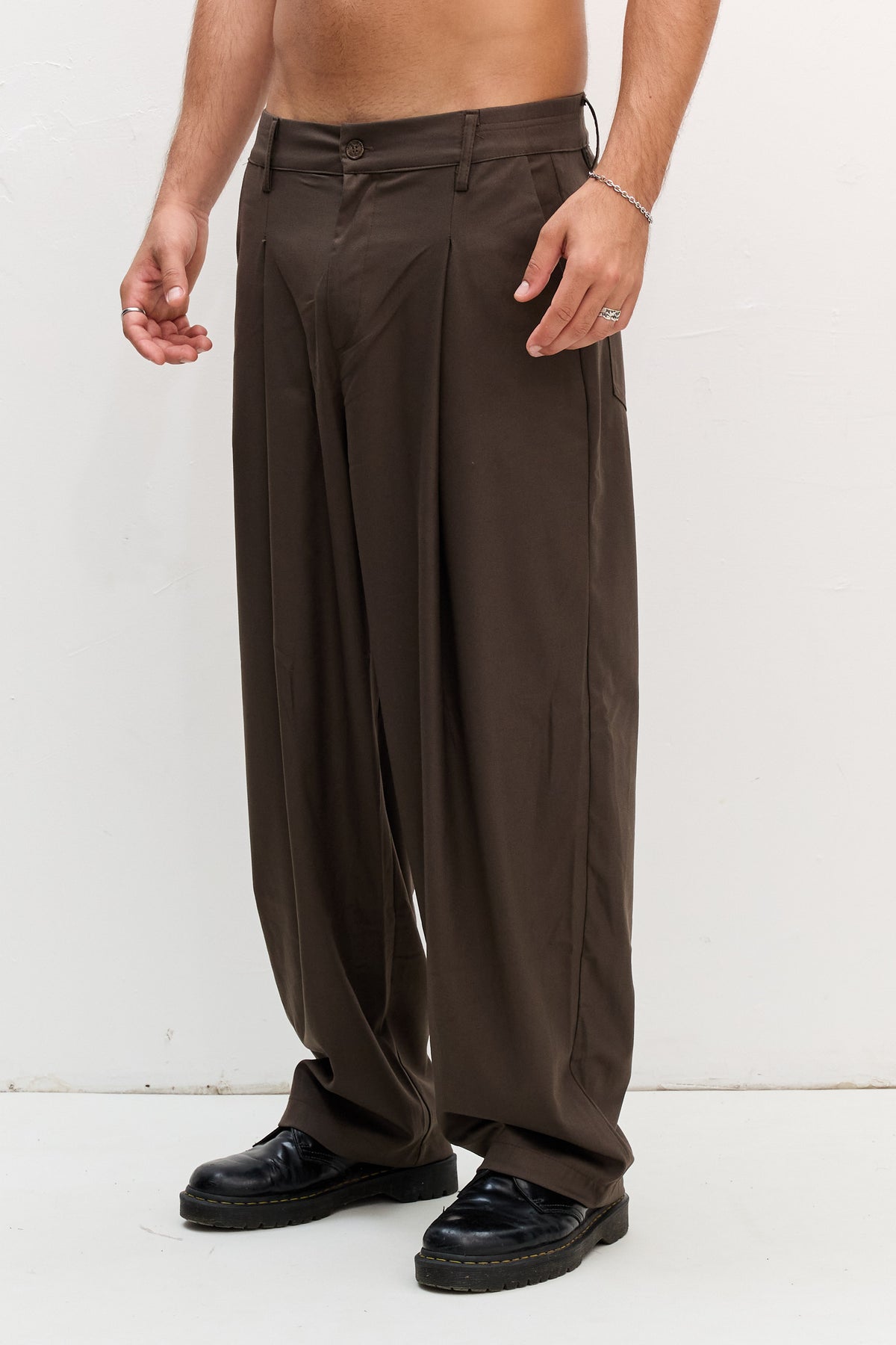 SUIT PANTS - BROWN