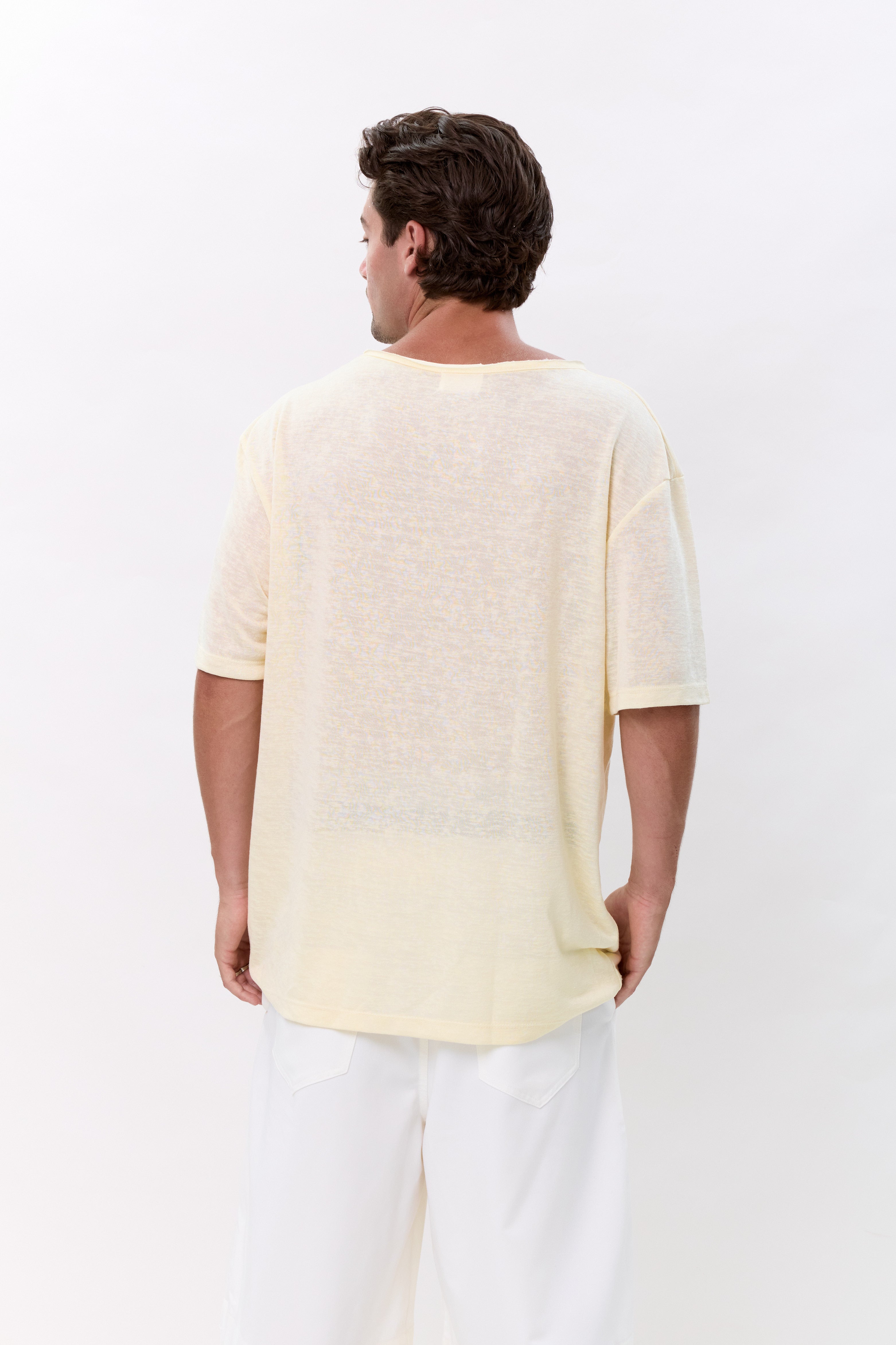 LINEN TEE - LIGHT YELLOW