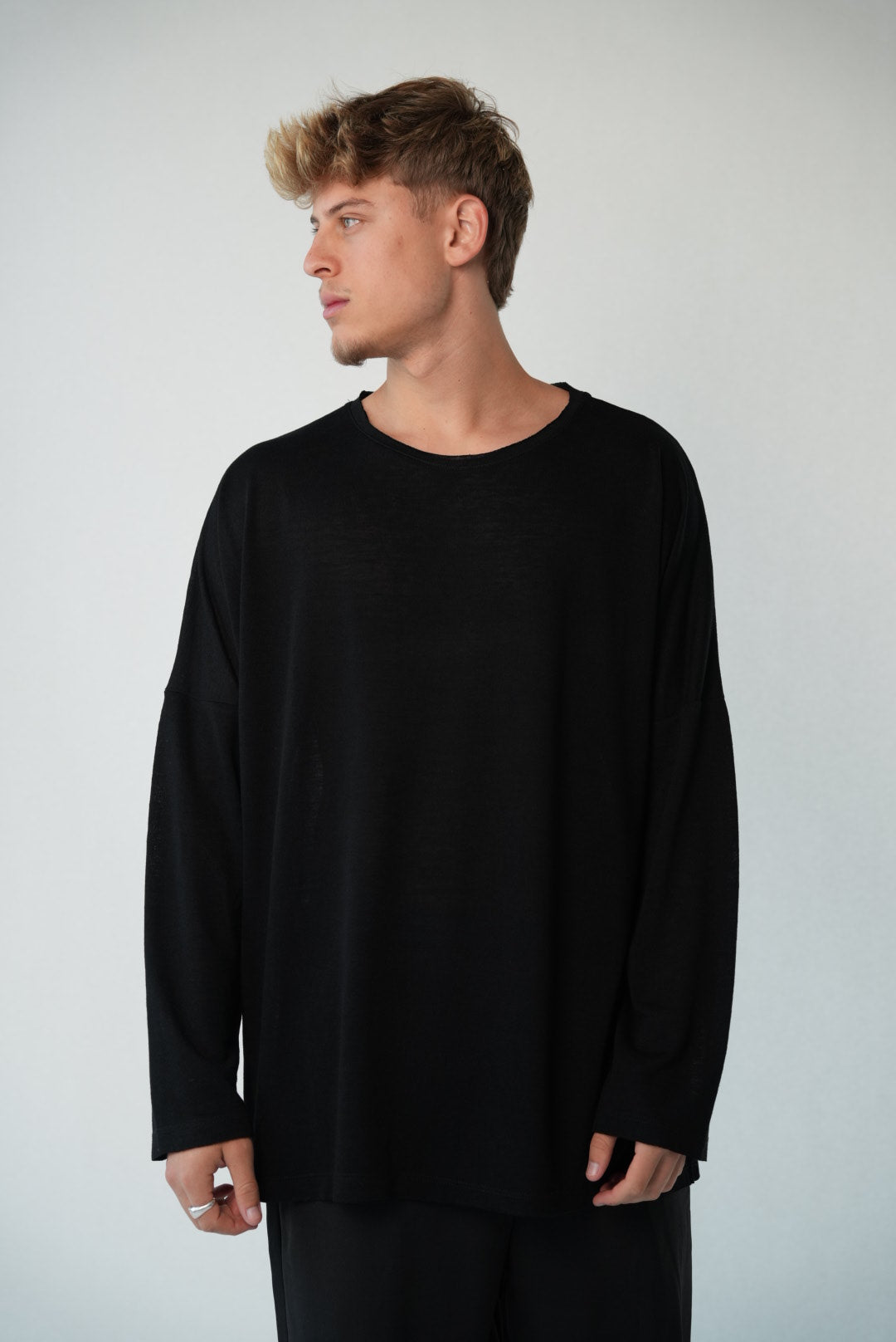 LINEN LONG - BLACK