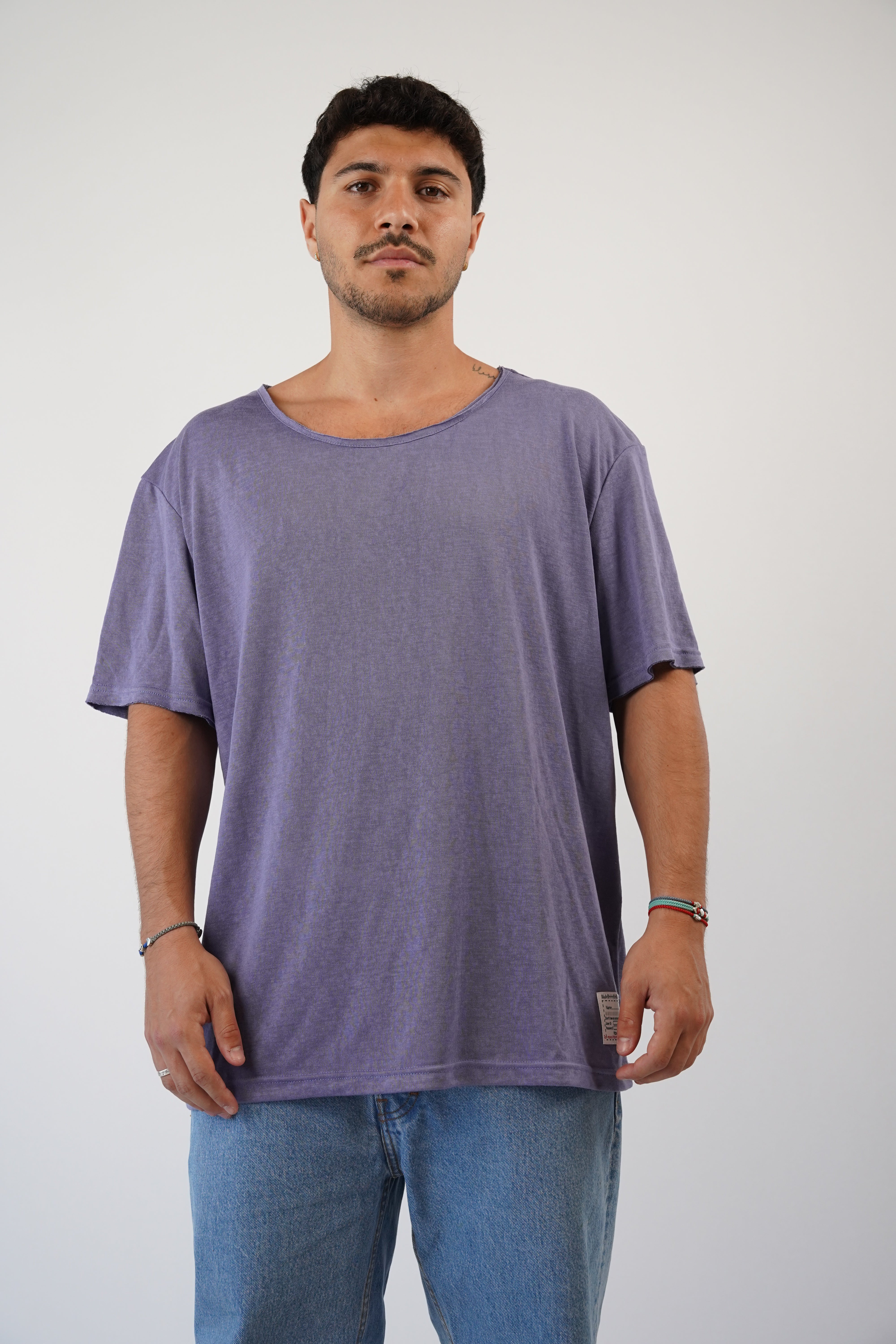 LINEN TEE - PURPLE