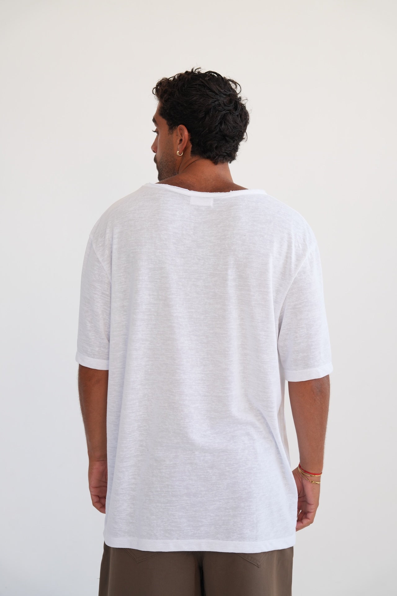 LINEN TEE - WHITE
