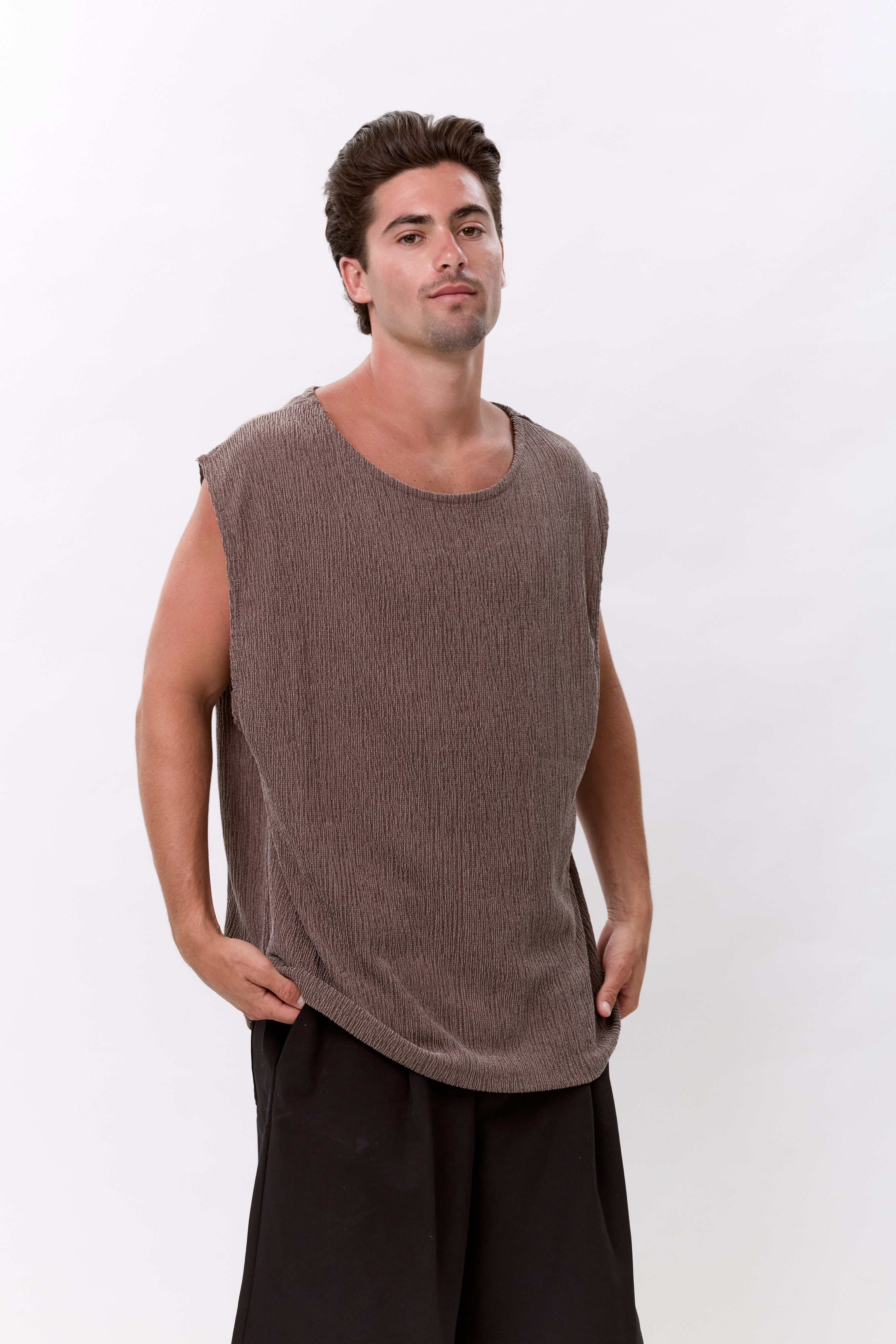 TANK TOP - BROWN