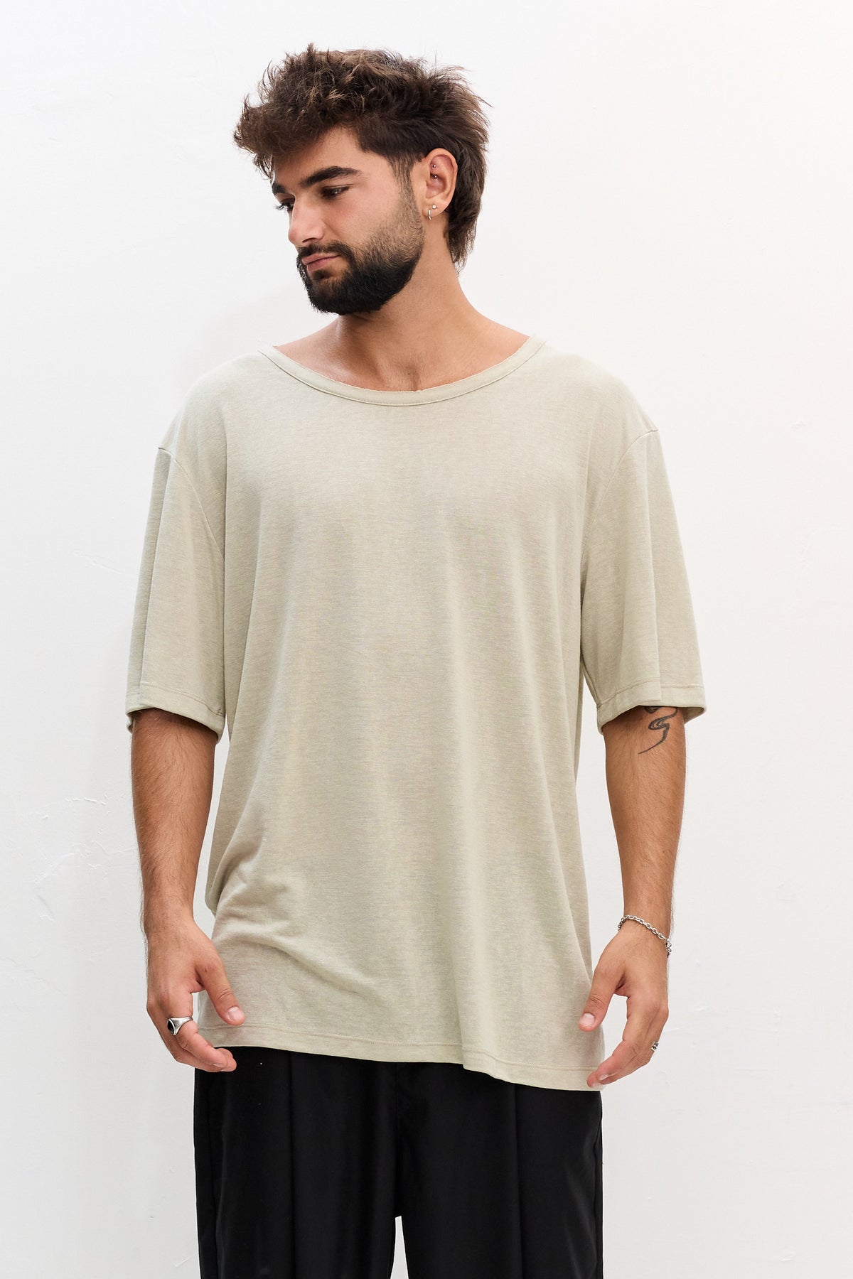 LINEN TEE - LIGHT GREEN