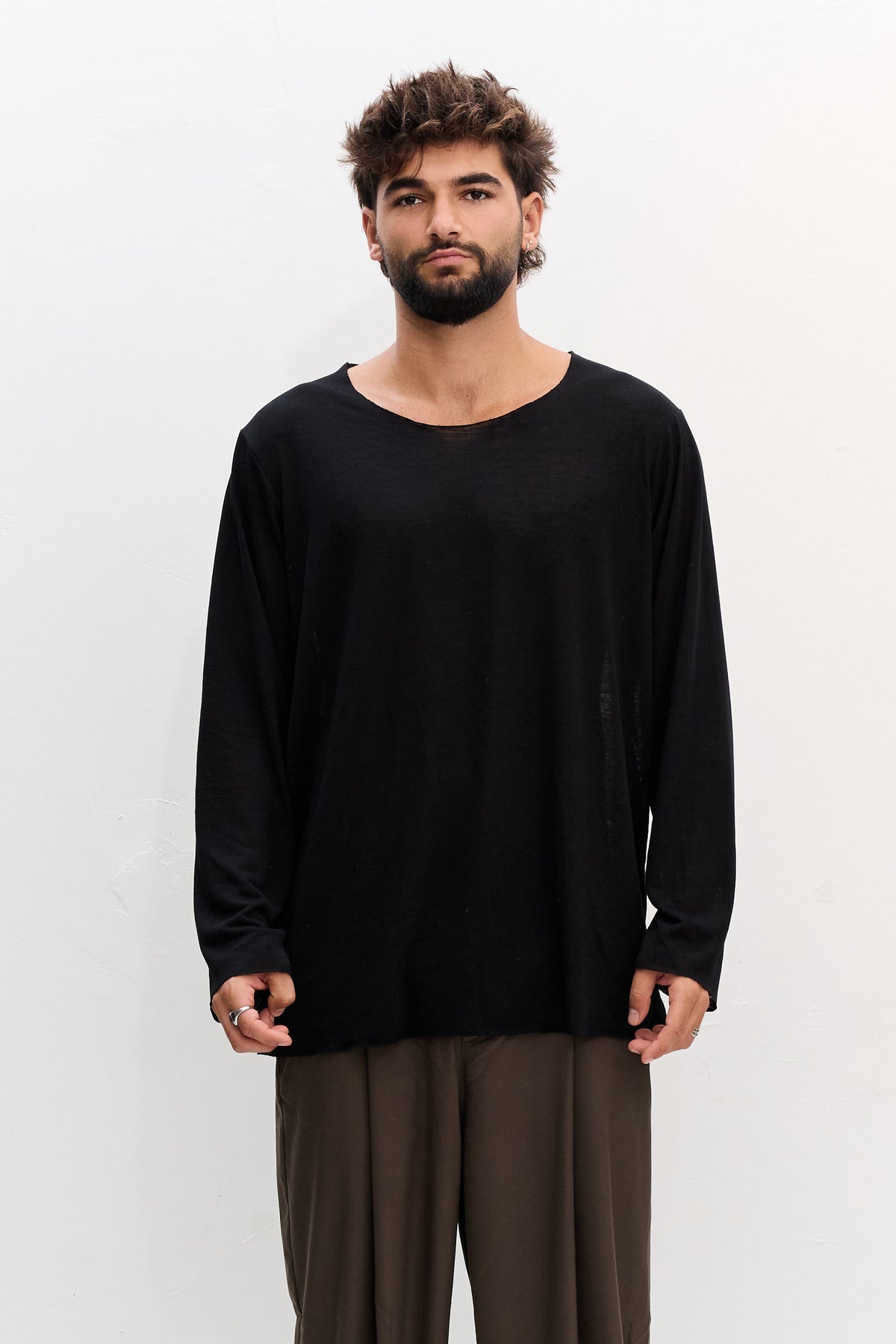 LINEN LONG - BLACK