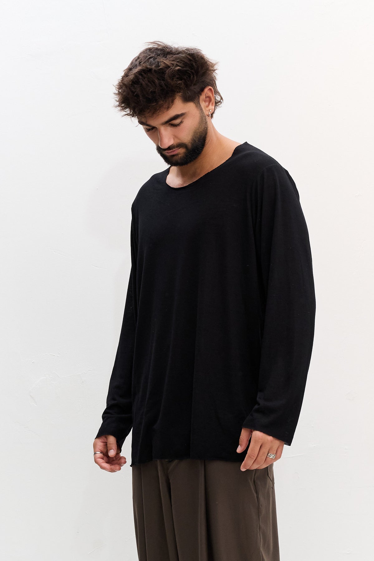 LINEN LONG - BLACK