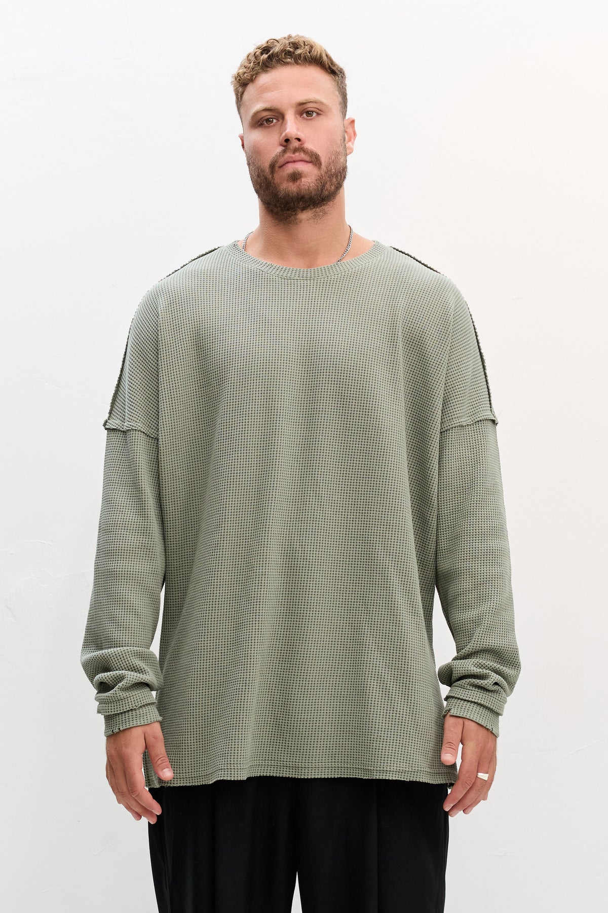 WAFFLE SWEAT - GREEN