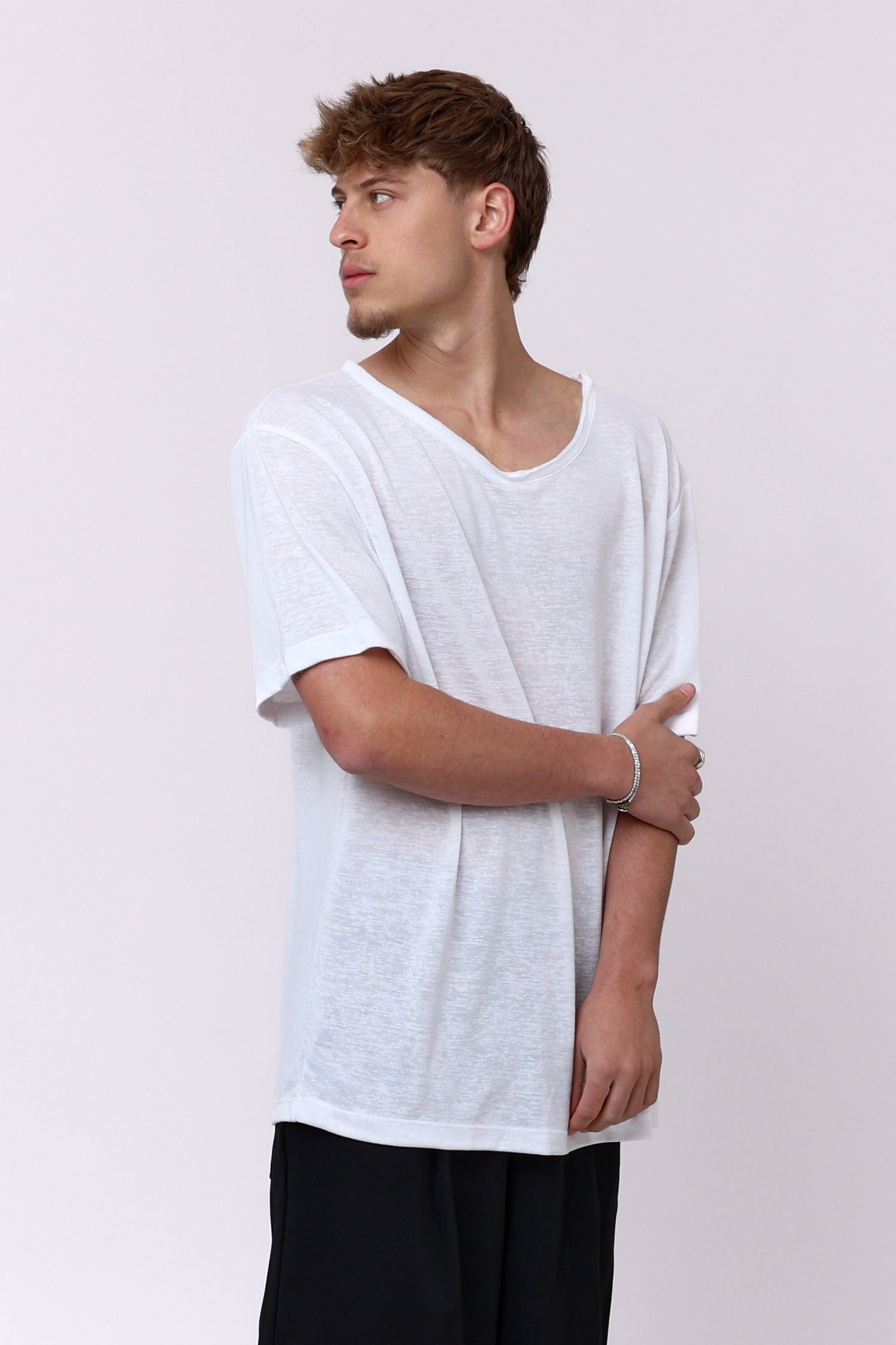 LINEN TEE - WHITE