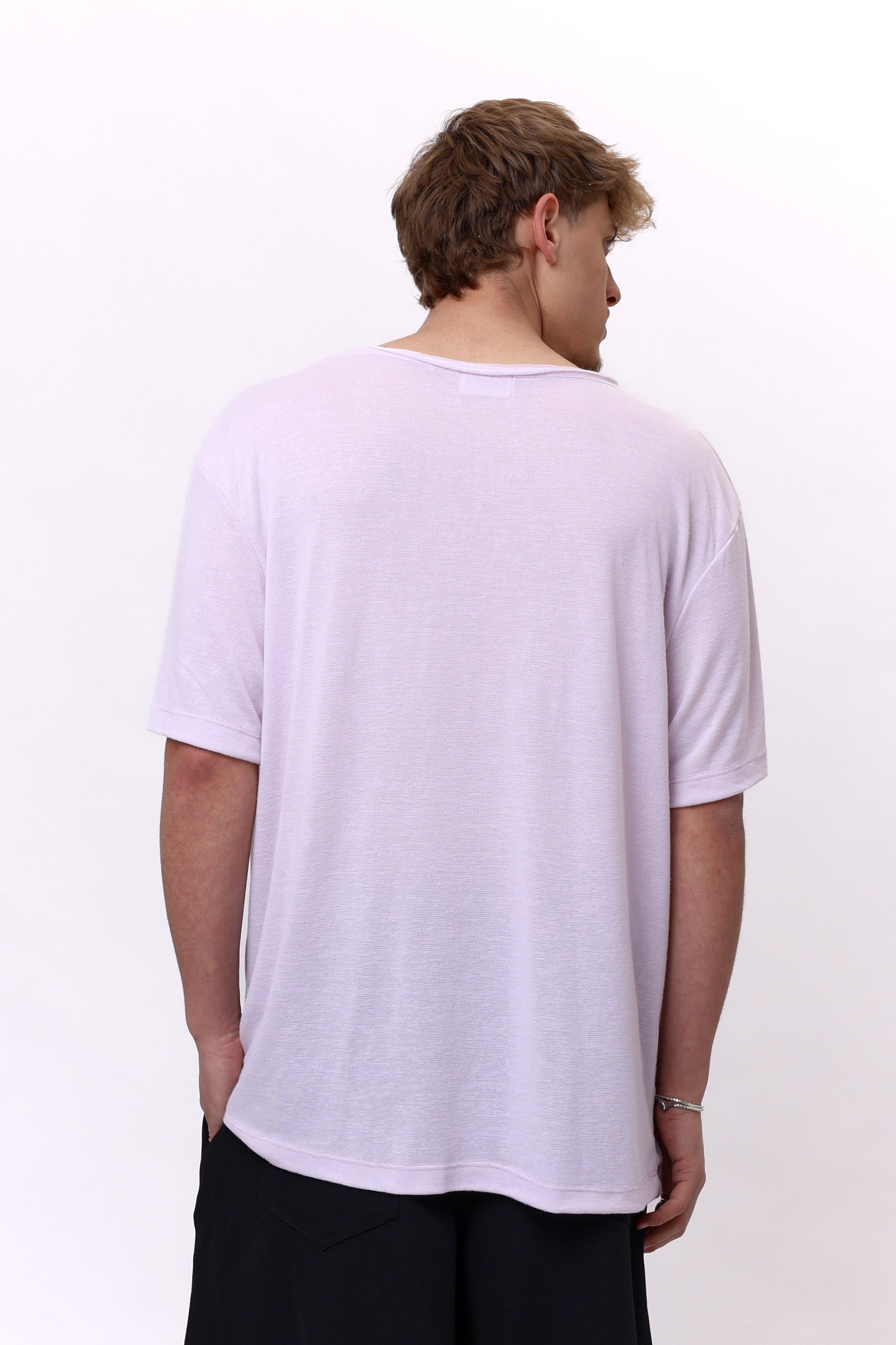 LINEN TEE - BABY PINK