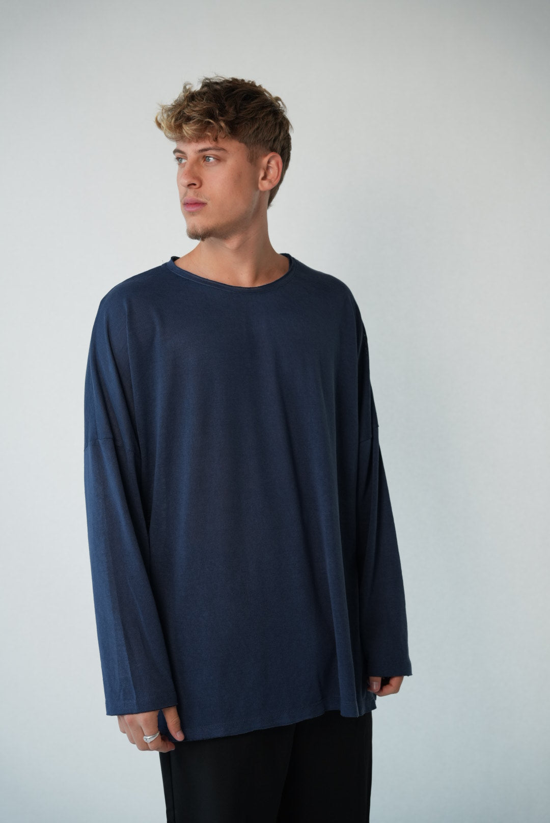 LINEN LONG - NAVY